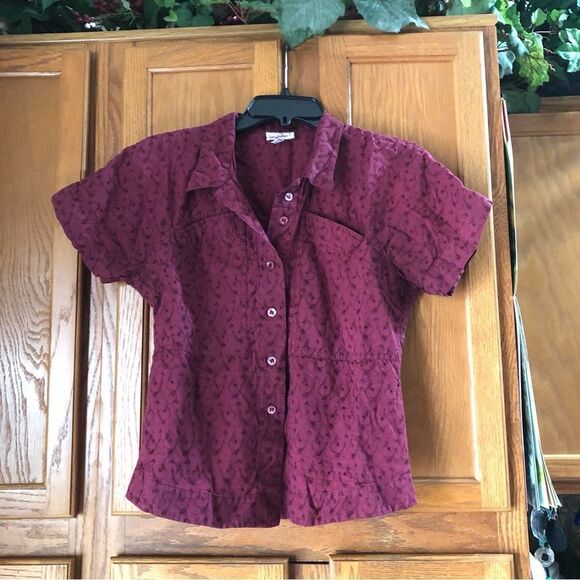 Vintage Byblos Collared Buttons Embroidered Eyelet Shirt Blouse - 8 - Picture 1 of 14